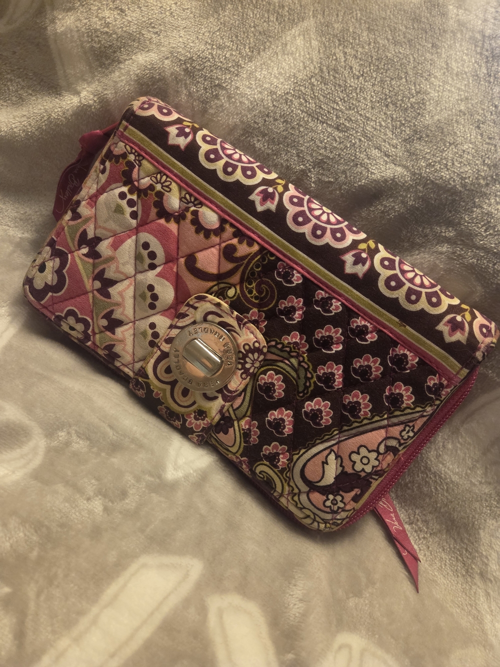 Vera Bradley Very Berry Paisley Quilted Wallet